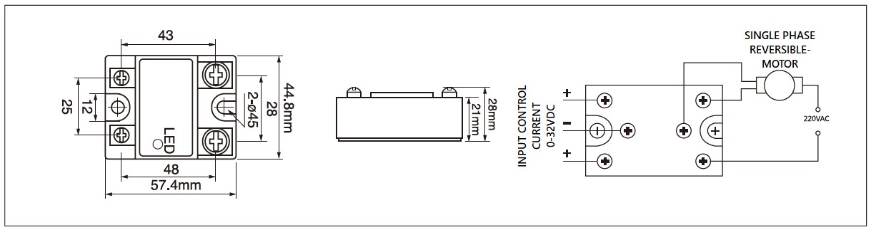 Dimension and circuit diagram - MGR 1M4810