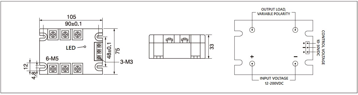 Dimension and circuit diagram - MGR DHK15A 200V