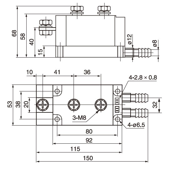 OVERALL DIMENSIONS 801F