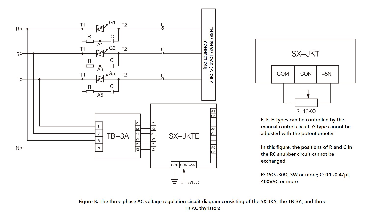 Circuit diagram and Wiring diagram - SX JKT series