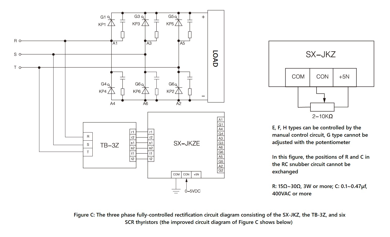 Circuit diagram and Wiring diagram - SX JKZ series
