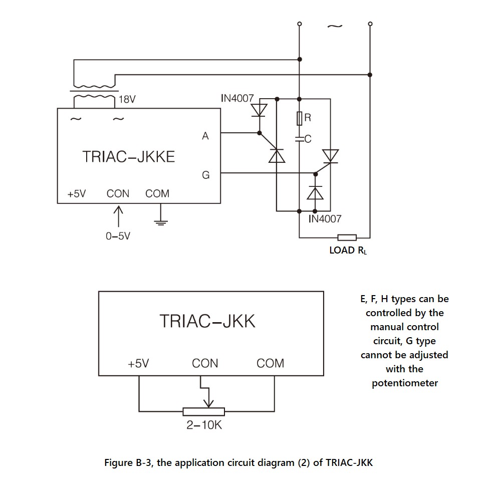 TRIAC-JKK 시리즈, 회로 배선도(2)