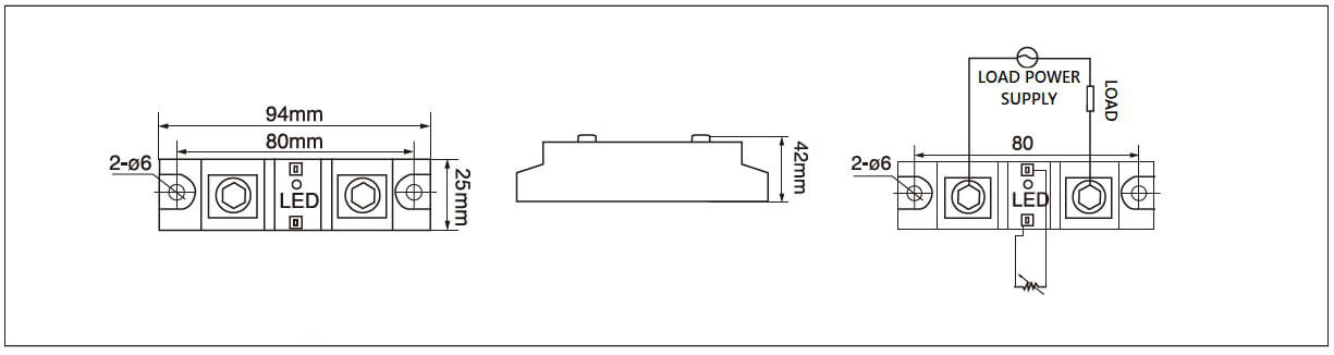 Dimension and circuit diagram - MGR HVR series