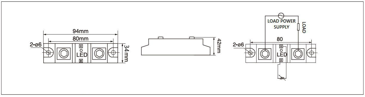 Dimension and circuit diagram - MGR HVR series