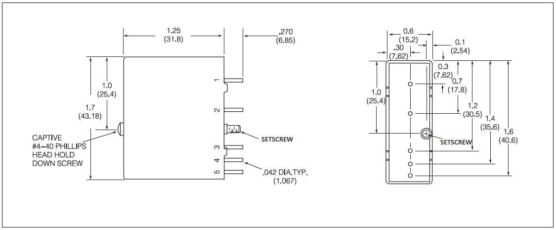 PLC 디지털 모듈 치수