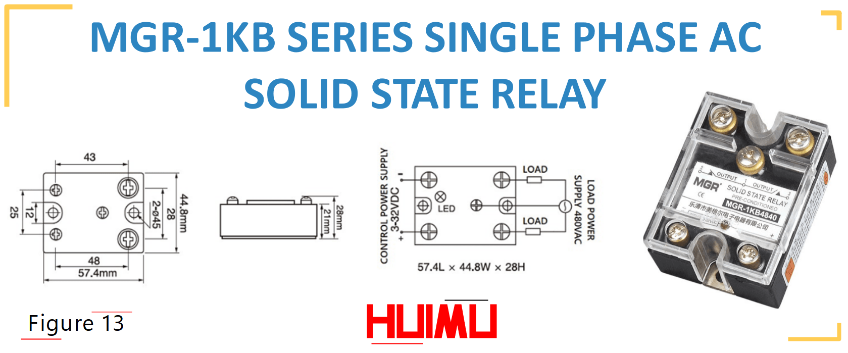 MGR-1KB SERIES SINGLE PHASE AC SOLID STATE RELAY