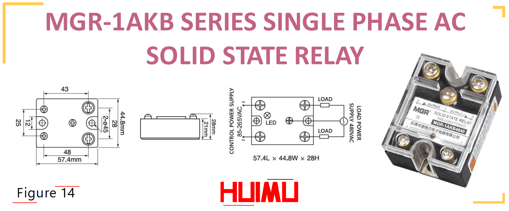 MGR-1AKB SERIES SINGLE PHASE AC SOLID STATE RELAY