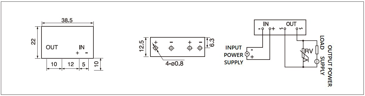 Dimension and circuit diagram - GJ (L) series