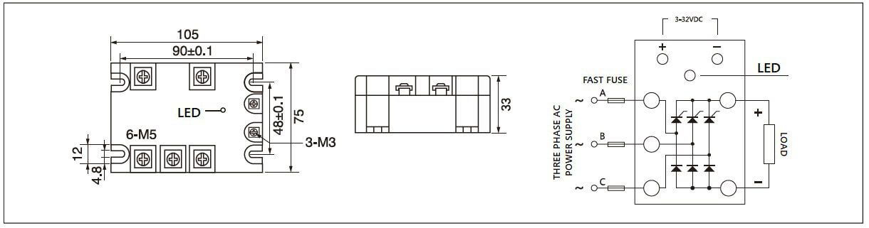 MGR-3ZK 시리즈 Dimensions