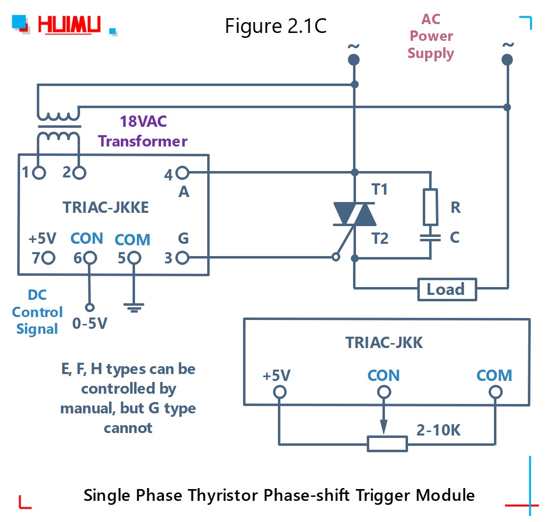 TRAIC-JKK circuit wiring diagram 1│HUIMULTD How to wire MGR mager TRAIC-JKK single phase thyristor phase-shift trigger module? More detail via www.@huimultd.com