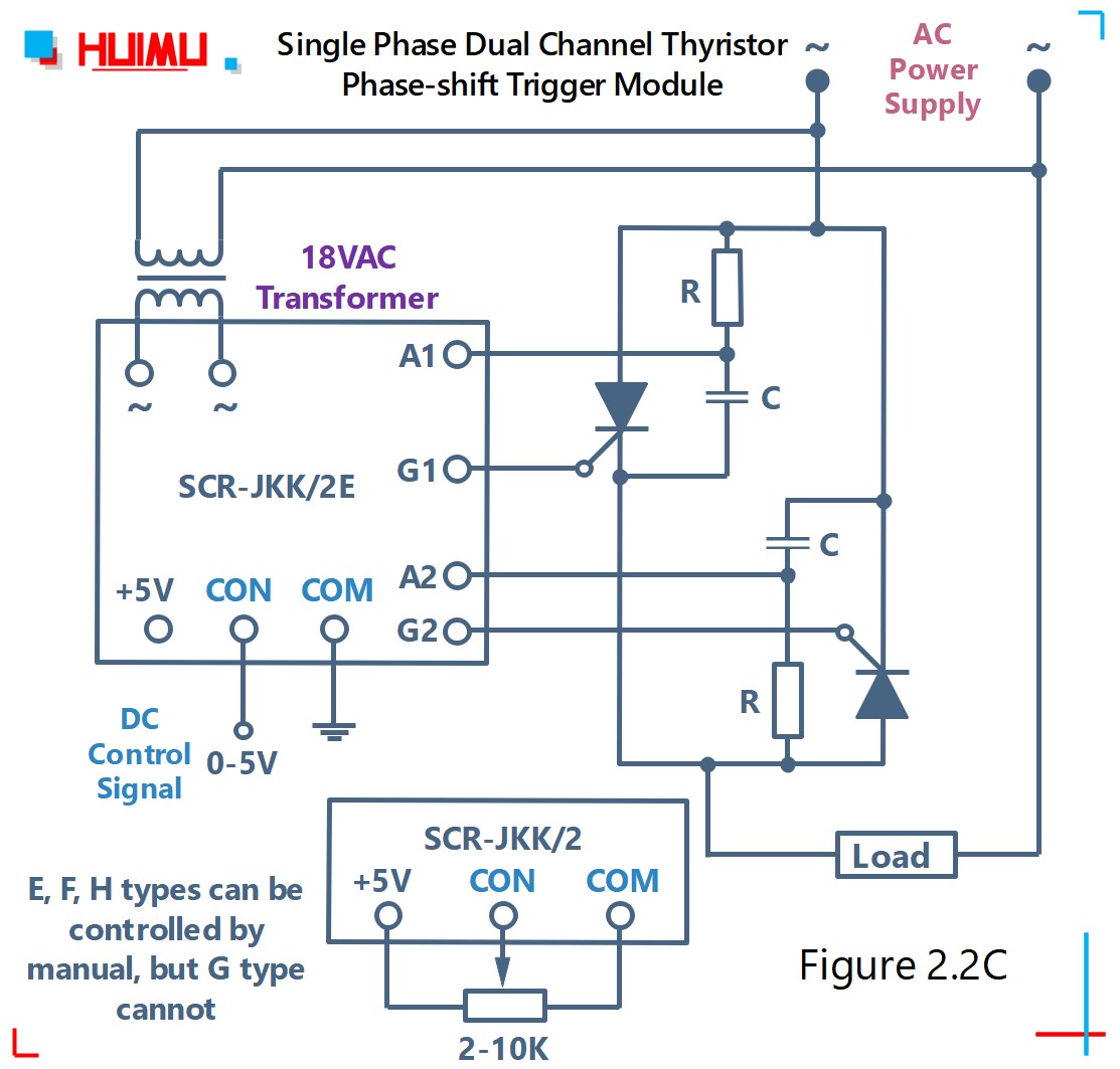 SCR-JKK/2 circuit wiring diagram 3 How to wire MGR mager single phase dual channel thyristor phase-shift trigger module (SCR-JKK/2)? More detail via www.@huimultd.com