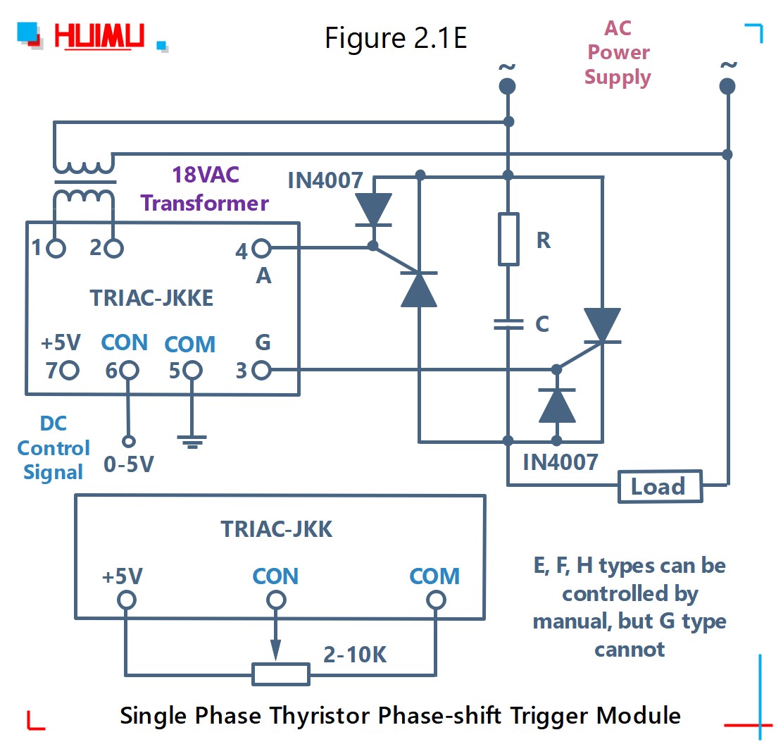 TRAIC-JKK circuit wiring diagram 2│HUIMULTD How to wire MGR mager TRAIC-JKK single phase thyristor phase-shift trigger module? More detail via www.@huimultd.com