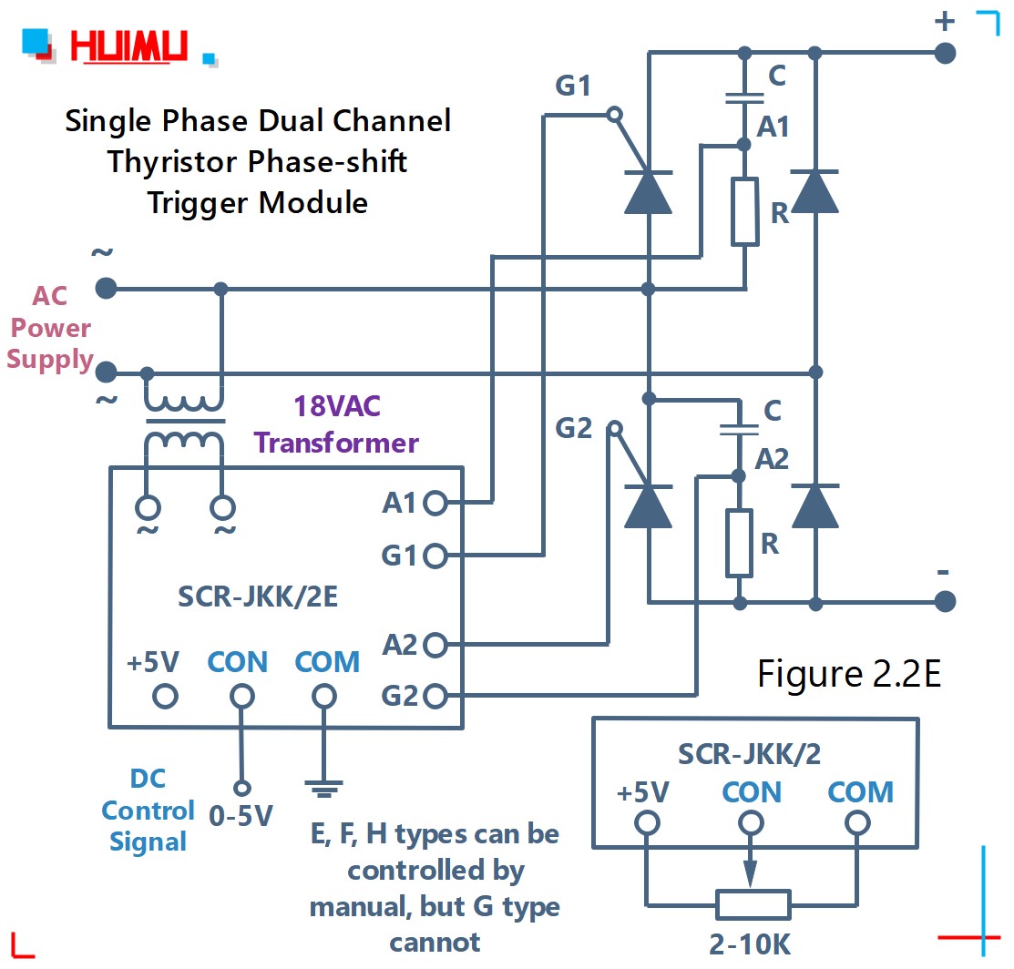 SCR-JKK/2 circuit wiring diagram 2 (static dv/dt improved version) How to wire MGR mager single phase dual channel thyristor phase-shift trigger module (SCR-JKK/2) (static dv/dt improved version)? More detail via www.@huimultd.com