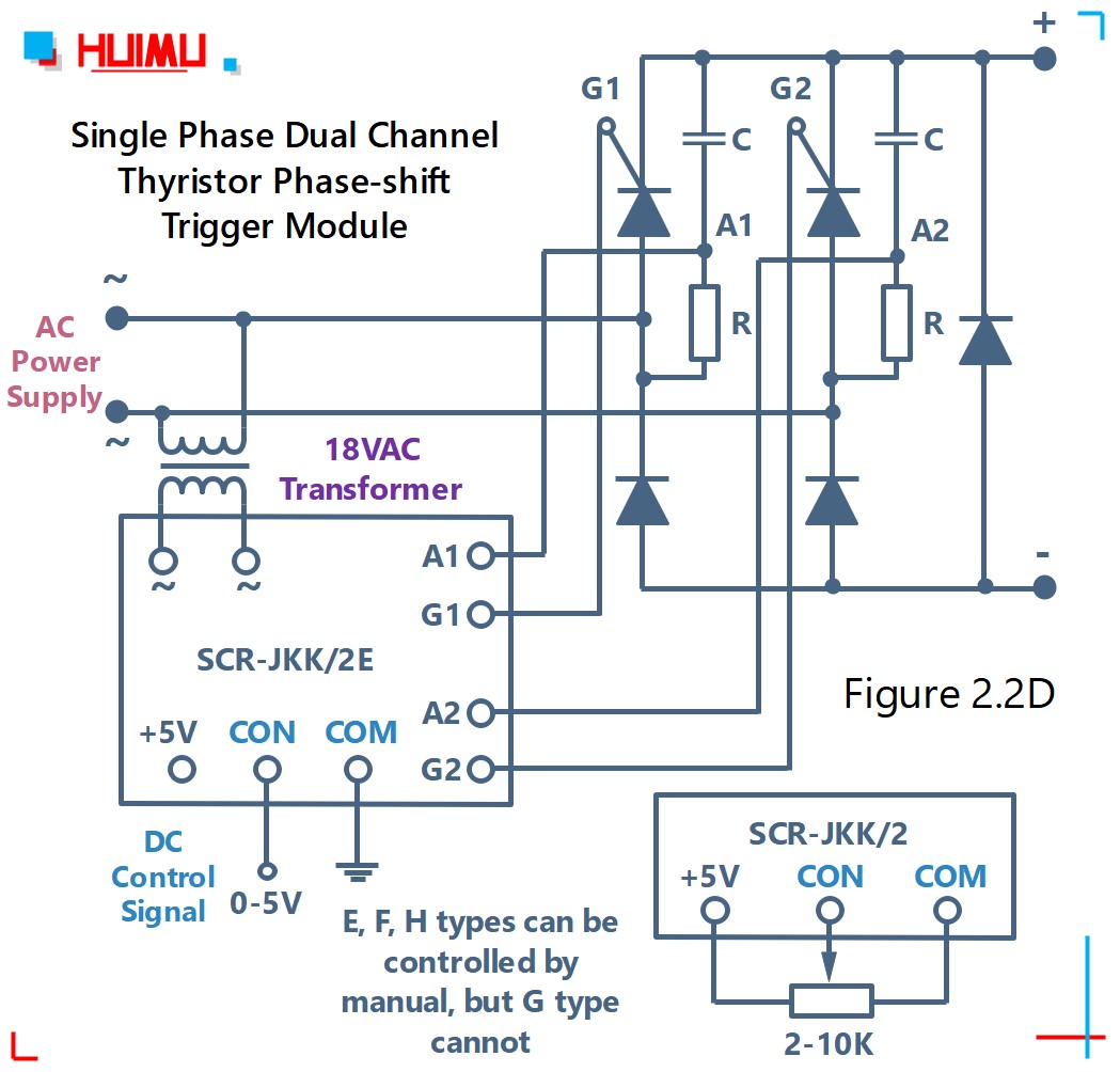 SCR-JKK/2 circuit wiring diagram 1 (static dv/dt improved version) How to wire MGR mager single phase dual channel thyristor phase-shift trigger module (SCR-JKK/2) (static dv/dt improved version)? More detail via www.@huimultd.com