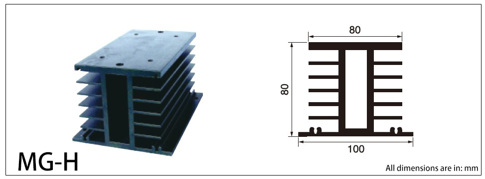 MG-H SERIES HEAT SINK Diagram