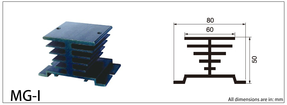 MG-I SERIES HEAT SINK Diagram