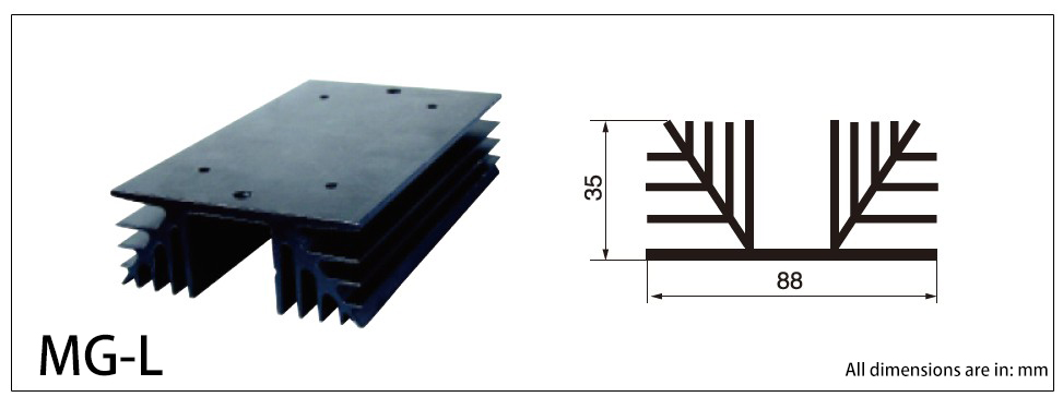 MG-L SERIES HEAT SINK Diagram