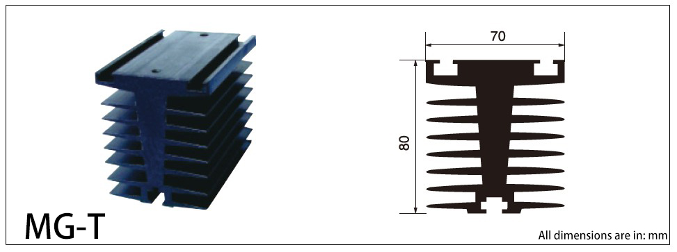 MG-T SERIES HEAT SINK Diagram