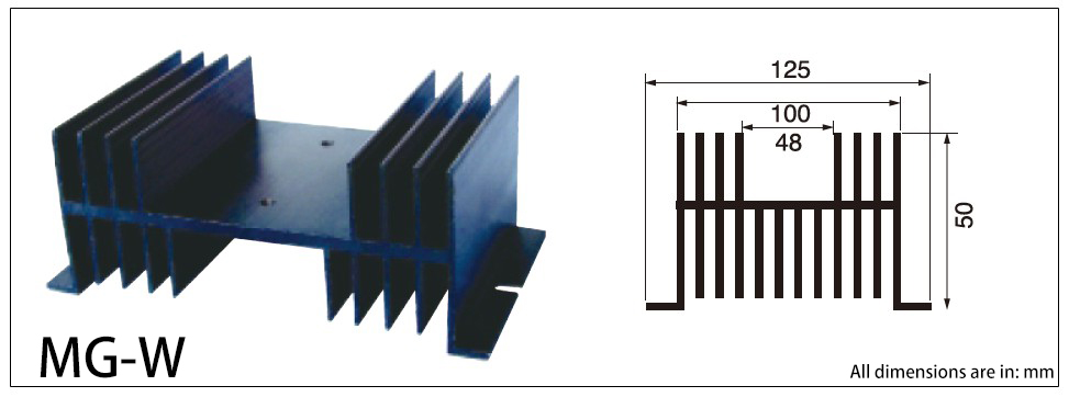 MG-W SERIES HEAT SINK Diagram