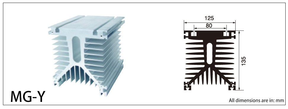 MG-Y SERIES HEAT SINK Diagram