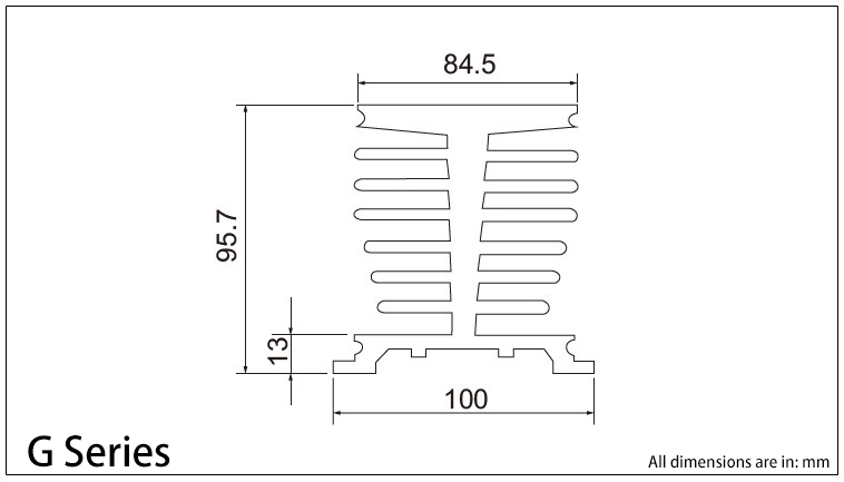 G SERIES HEAT SINK Diagram