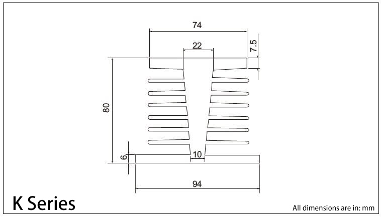 K SERIES HEAT SINK Diagram