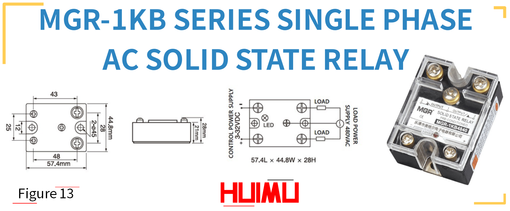 MGR-1KB SERIES SINGLE PHASE AC SOLID STATE RELAY│HUIMULTD MGR-1KB SERIES SINGLE PHASE AC SOLID STATE RELAY