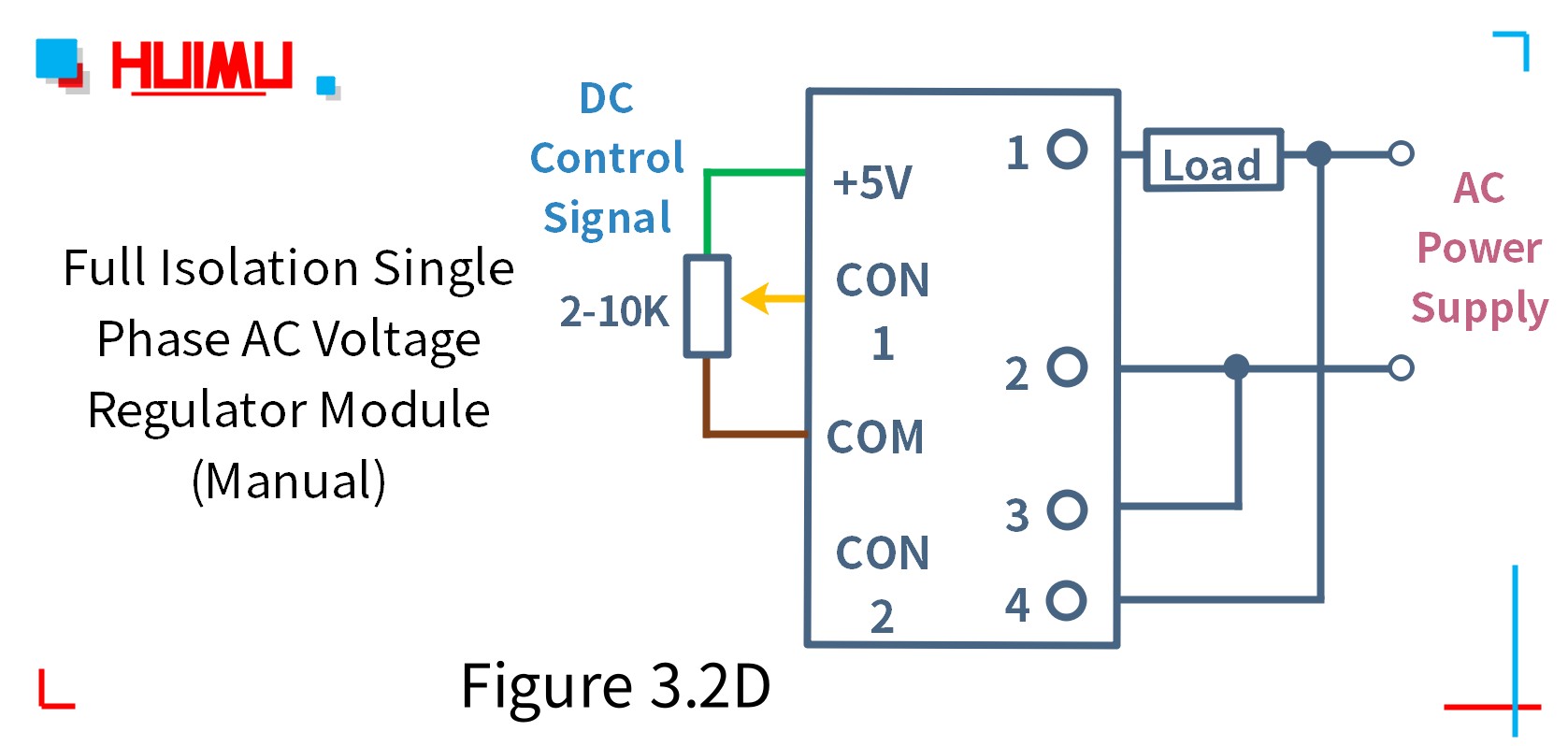 MGR-DTY2240EG (manual type) full isolation single phase AC voltage regulator wiring circuit diagram│HUIMULTD How to wire MGR mager MGR-DTY2240EG full isolation single phase AC voltage regulator? Manual type AC voltage regulator module circuit diagram, E, F, H types can be controlled by manual, and G type cannot. More detail via www.@huimultd.com