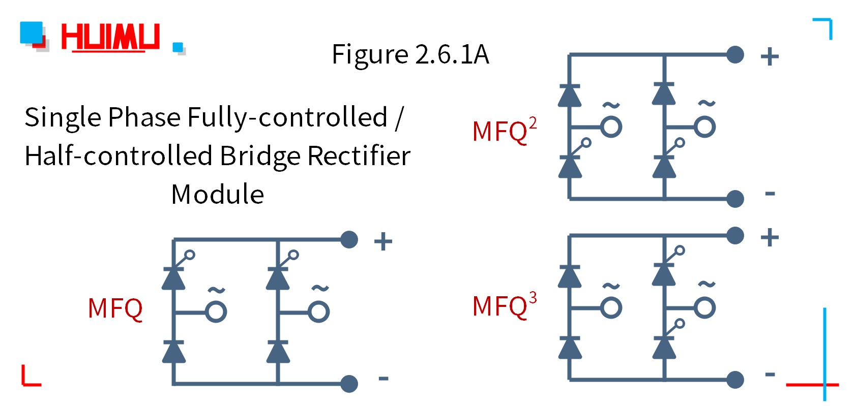 MGR mager MFQ 시리즈 단상 완전 제어 / 반 제어 브리지 정류기 모듈 citcuit wiring diagram Wiring diagram of MFQ 시리즈