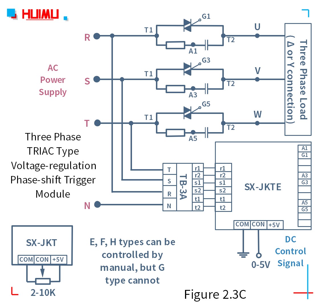 SX-JKT circuit wiring diagram How to wire MGR mager three phase TRIAC type phase-shift trigger module (SX-JKT)? More detail via www.@huimultd.com